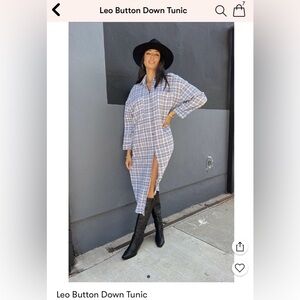 Show me your MuMu Leo Button Down Tunic size medium NWT
